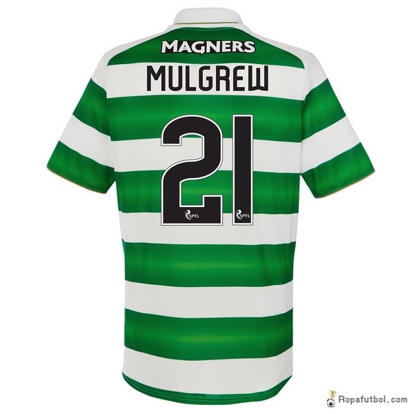 Camiseta Celtic Replica Primera Ropa Mulgrew 2016/17 Verde